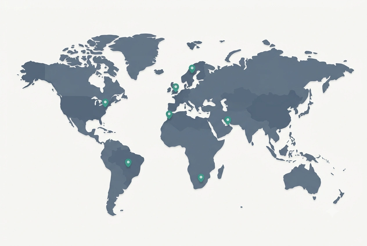 Example of same-named cities on the map